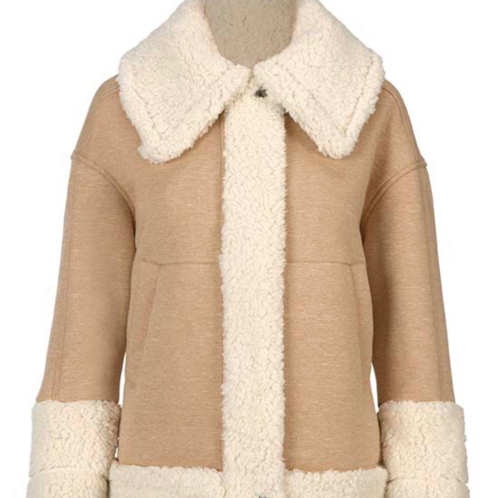 Classic Cabi Tan McQueen Faux Shearling Coat - Women
